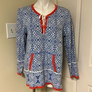 Ruby Rd. 100% Cotton Sweater Large Kangaroo Pocket